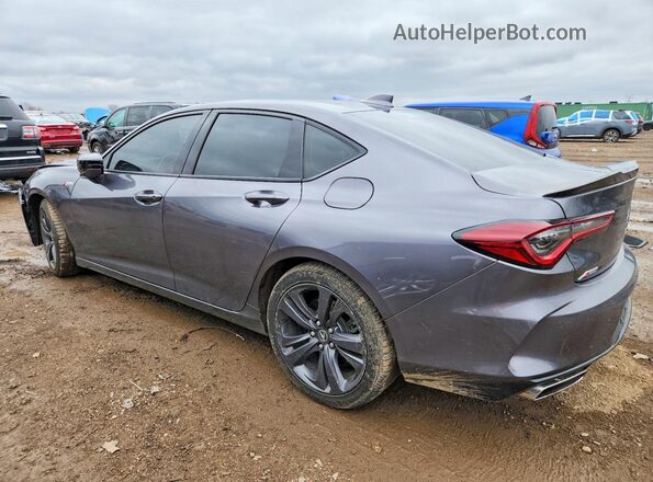 19UUB5F50MA015689 2021 ACURA TLX Gray Trasero izquierdo