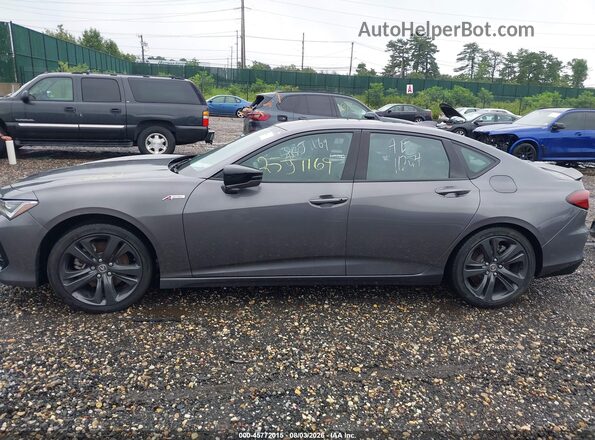19UUB5F5XMA017336 2021 ACURA TLX Gray Սալոնի հետևի տեսք