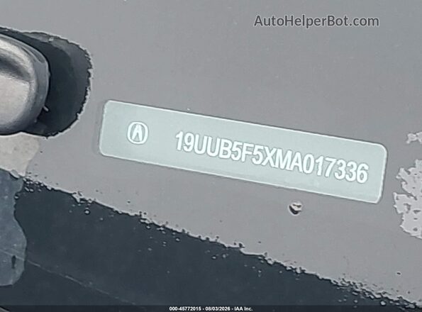 19UUB5F5XMA017336 2021 ACURA TLX Gray 