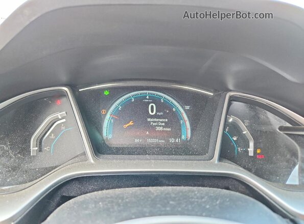 19XFC1E39JE001604 2018 HONDA CIVIC White Vista del cuadro de instrumentos