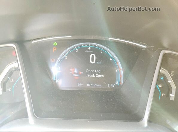 19XFC1F31KE016596 2019 HONDA CIVIC Серебряный Вид щитка приборов