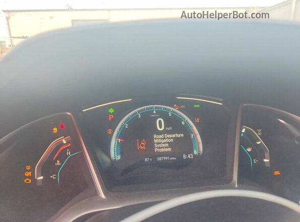 19XFC1F31ME003298 2021 HONDA CIVIC White Вид щитка приладів