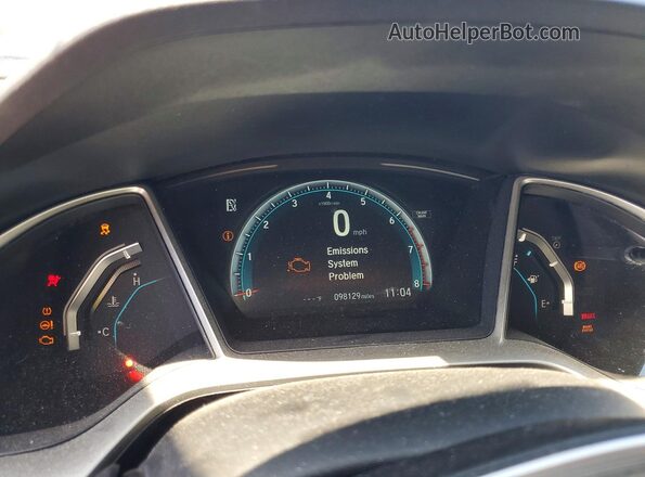 19XFC1F34HE020246 2017 HONDA CIVIC White Вид щитка приладів