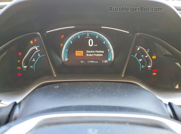 19XFC1F35HE202909 2017 HONDA CIVIC Серый Вид щитка приборов