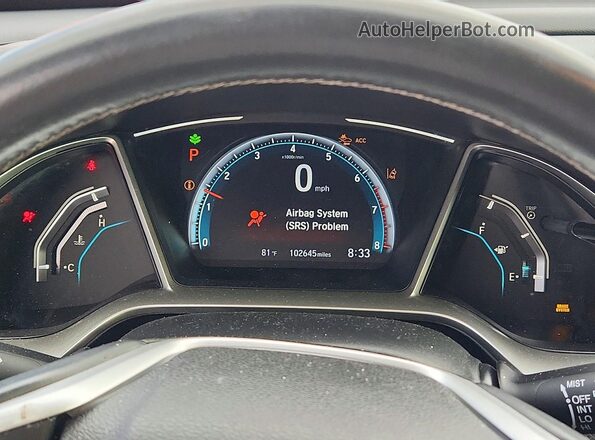 19XFC1F35KE008341 2019 HONDA CIVIC Черный Вид щитка приборов
