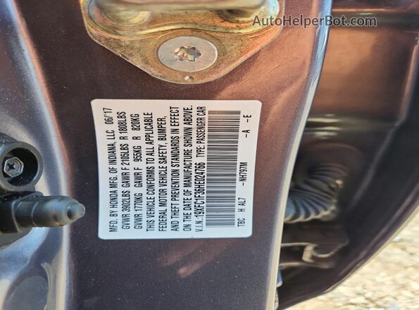 19XFC1F36HE024766 2017 HONDA CIVIC Black Շարժիչի բաժամունքի տեսք