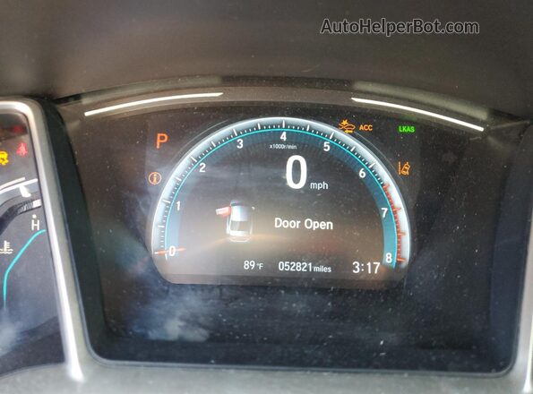 19XFC1F36ME001286 2021 HONDA CIVIC Blue Vista del cuadro de instrumentos