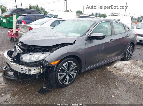 19XFC1F37GE209651 2016 HONDA CIVIC Gray Առջևի ձախ երեք քառորդ տեսարան