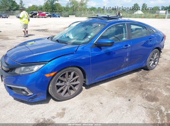 19XFC1F37KE009989 2019 HONDA CIVIC Синий Передняя левая четверть