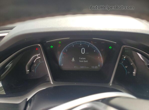 19XFC1F37KE020118 2019 HONDA CIVIC White Vista del cuadro de instrumentos