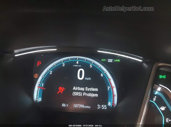 19XFC1F37LE000940 2020 HONDA CIVIC Gray Widok tylnych siedzeń