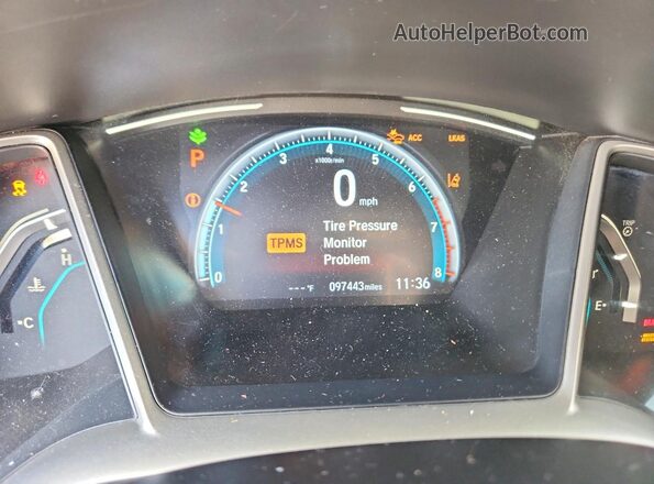 19XFC1F37LE016149 2020 HONDA CIVIC Silver ხელსაწყოთა პანელის ხედი