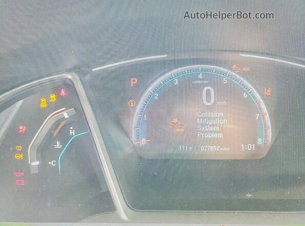 19XFC1F37LE022212 2020 HONDA CIVIC Gray ხელსაწყოთა პანელის ხედი