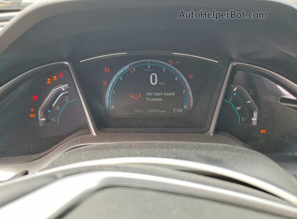 19XFC1F37LE206291 2020 HONDA CIVIC Charcoal Instrument cluster view