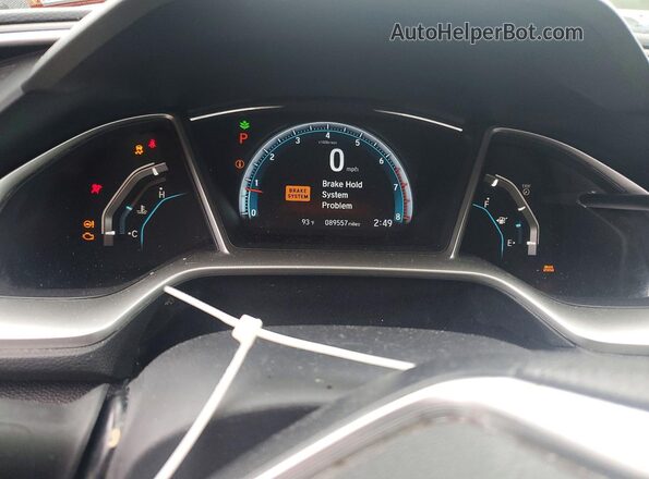 19XFC1F38GE218360 2016 HONDA CIVIC Black Instrument cluster view