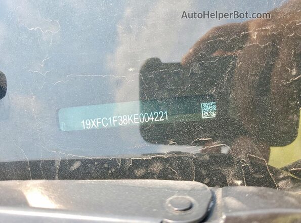 19XFC1F38KE004221 2019 HONDA CIVIC Silver ძრავის განყოფილების ხედი