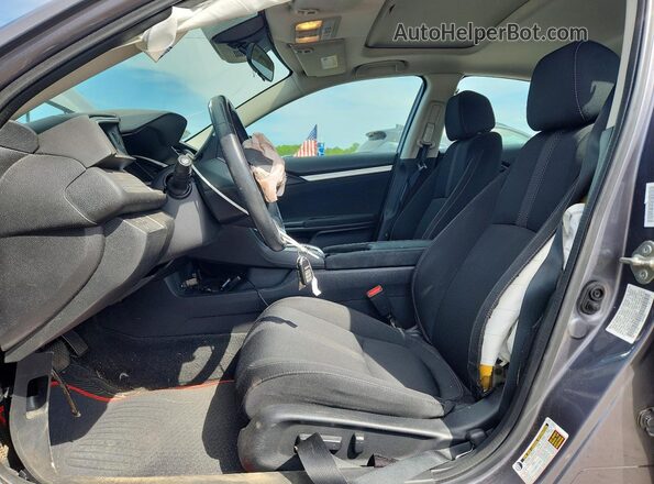 19XFC1F38KE202801 2019 HONDA CIVIC Серый Вид салона спереди