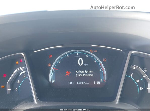 19XFC1F39LE220158 2020 HONDA CIVIC White Vista de los asientos traseros