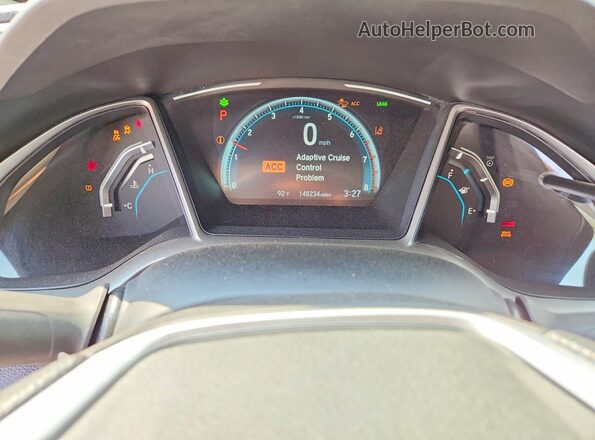 19XFC1F4XHE032796 2017 HONDA CIVIC Blue Widok zestawu wskaźników