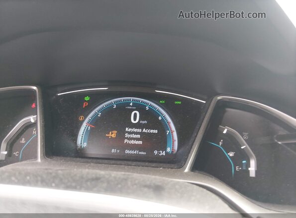 19XFC1F70KE018861 2019 HONDA CIVIC White Вид задніх сидінь