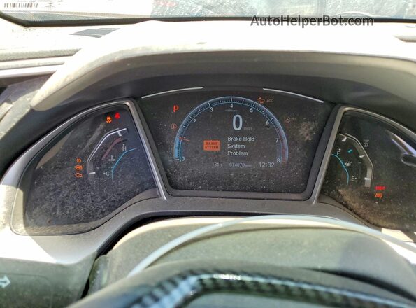 19XFC1F70LE018120 2020 HONDA CIVIC White Instrument cluster view