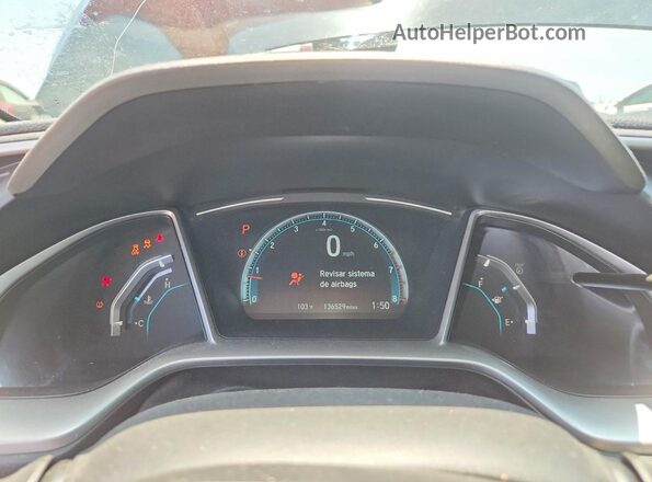 19XFC1F71HE022698 2017 HONDA CIVIC Black Widok zestawu wskaźników