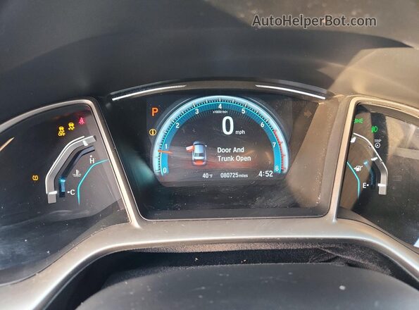 19XFC1F75GE203589 2016 HONDA CIVIC Black ხელსაწყოთა პანელის ხედი