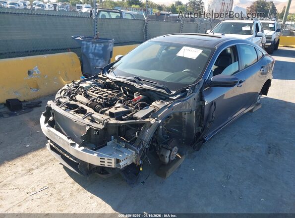 19XFC1F75JE201669 2018 HONDA CIVIC Gray Vista tres cuartos delantera izquierda