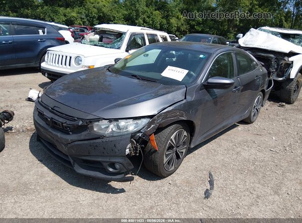 19XFC1F76HE016735 2017 HONDA CIVIC Gray წინა მარცხენა ხედი სამი მეოთხედიდან