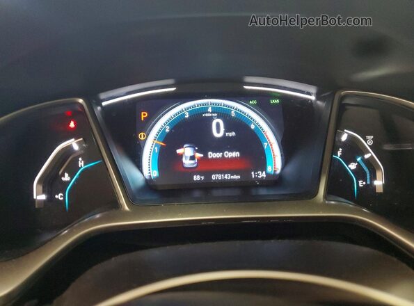 19XFC1F76KE203271 2019 HONDA CIVIC White Вид щитка приладів