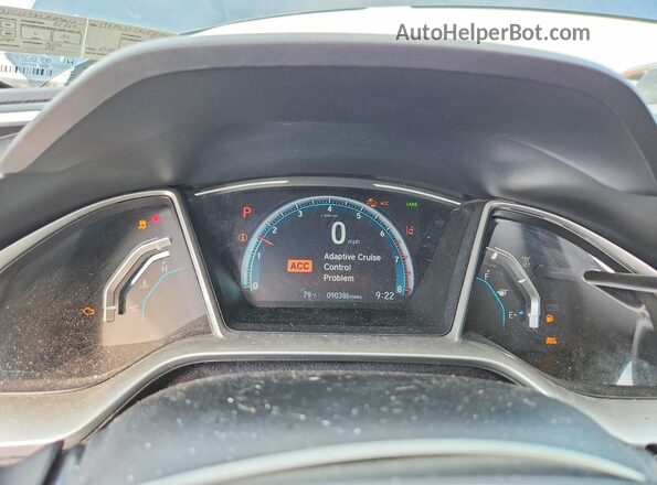 19XFC1F7XLE214615 2020 HONDA CIVIC Gray ხელსაწყოთა პანელის ხედი