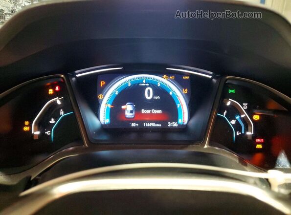 19XFC1F90GE203162 2016 HONDA CIVIC Purple ხელსაწყოთა პანელის ხედი