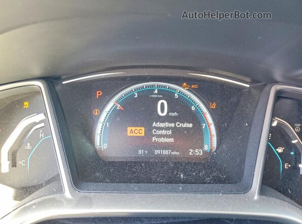 19XFC1F93GE222031 2016 HONDA CIVIC Gray ხელსაწყოთა პანელის ხედი