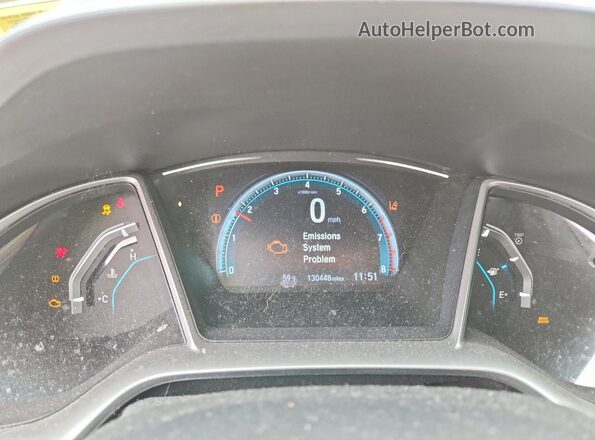 19XFC1F95GE028925 2016 HONDA CIVIC White Instrument cluster view