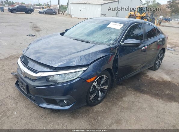 19XFC1F96GE218992 2016 HONDA CIVIC Blue Առջևի ձախ երեք քառորդ տեսարան
