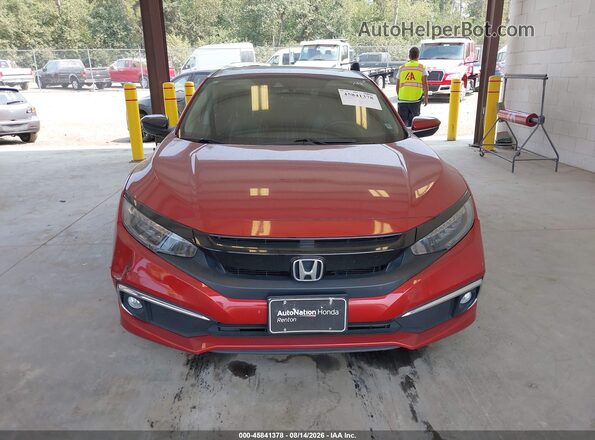19XFC1F97LE213617 2020 HONDA CIVIC Red Instrument cluster view