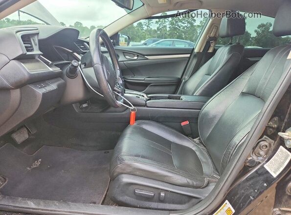 19XFC1F9XHE000555 2017 HONDA CIVIC Black Widok wnętrza z przodu