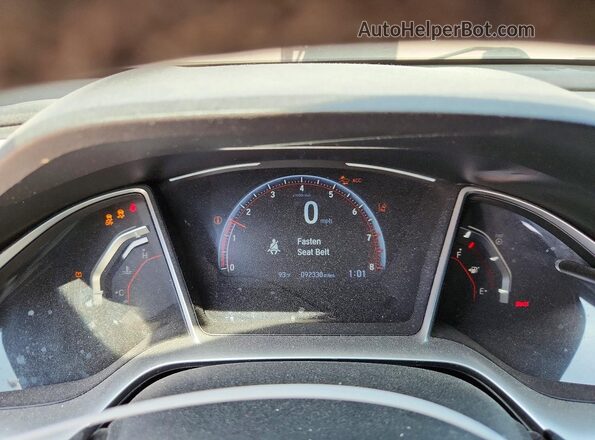 19XFC2E83KE004453 2019 HONDA CIVIC White ხელსაწყოთა პანელის ხედი