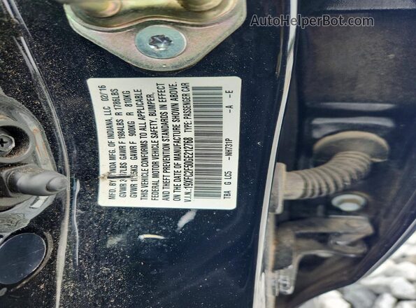 19XFC2F50GE212768 2016 HONDA CIVIC Black Widok komory silnika