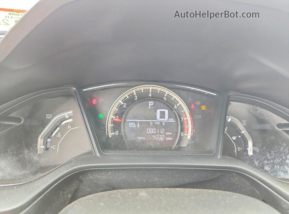 19XFC2F50GE232342 2016 HONDA CIVIC Black ხელსაწყოთა პანელის ხედი