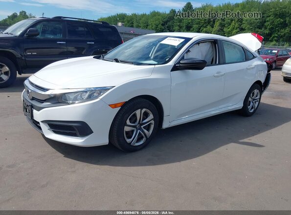 19XFC2F50GE242921 2016 HONDA CIVIC White Առջևի ձախ երեք քառորդ տեսարան