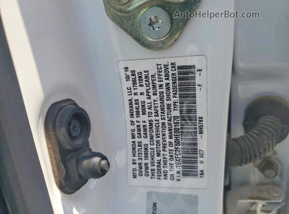 19XFC2F50HE001670 2017 HONDA CIVIC White Շարժիչի բաժամունքի տեսք