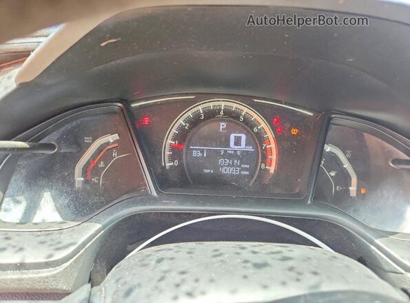 19XFC2F50JE017860 2018 HONDA CIVIC Blue Vista del cuadro de instrumentos