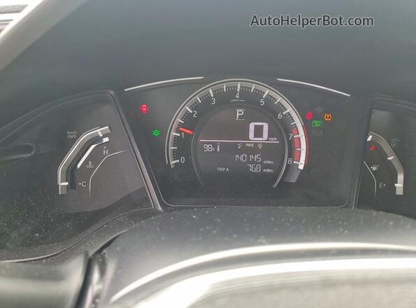 19XFC2F50JE033265 2018 HONDA CIVIC Серый Вид щитка приборов