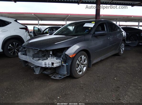 19XFC2F51GE006360 2016 HONDA CIVIC Gray Առջևի ձախ երեք քառորդ տեսարան