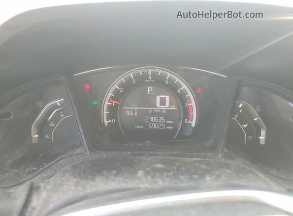 19XFC2F51GE030836 2016 HONDA CIVIC Black Widok zestawu wskaźników