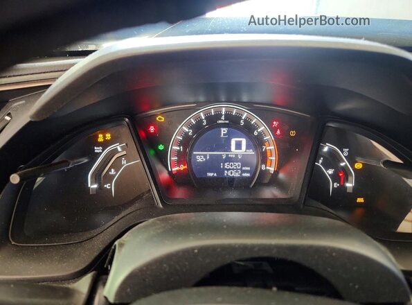 19XFC2F51HE033351 2017 HONDA CIVIC Синий Вид щитка приборов