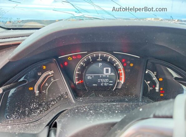19XFC2F51HE206169 2017 HONDA CIVIC Black Instrument cluster view