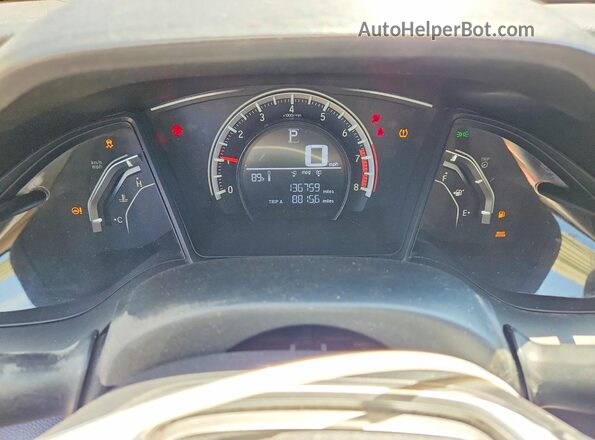 19XFC2F52GE243133 2016 HONDA CIVIC Black Instrument cluster view