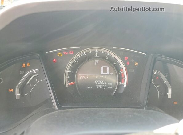 19XFC2F52HE072689 2017 HONDA CIVIC Black Vista del cuadro de instrumentos